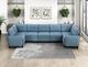 Homelegance® Garren 7-Piece Blue U-Shape Sectional with Storage-1