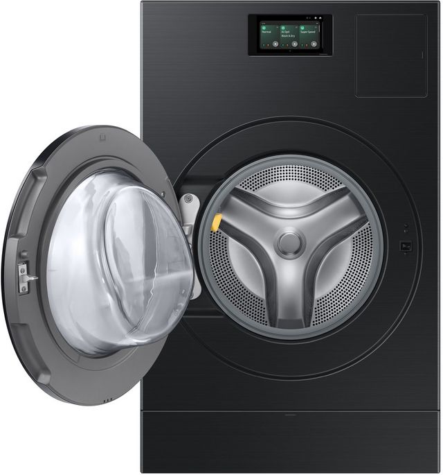 Samsung Bespoke AI 5.3 Cu. Ft. Brushed Black Washer Dryer Combo with AI Home -1
