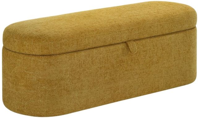 Crown Mark Philipa Gold Tweed Storage Bench-0