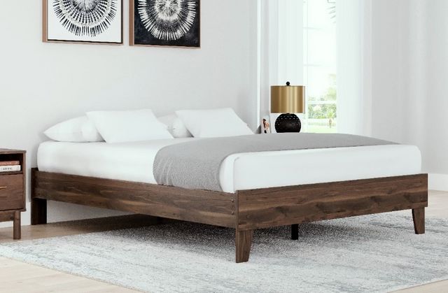 Signature Design by Ashley® Calverson Mocha Queen Platform Bed-5
