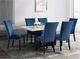 Elements International Valentino White Dining Table with Black Base-4