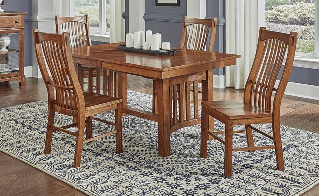 A-America® Laurelhurst Mission Oak Slatback Dining Side Chair-2