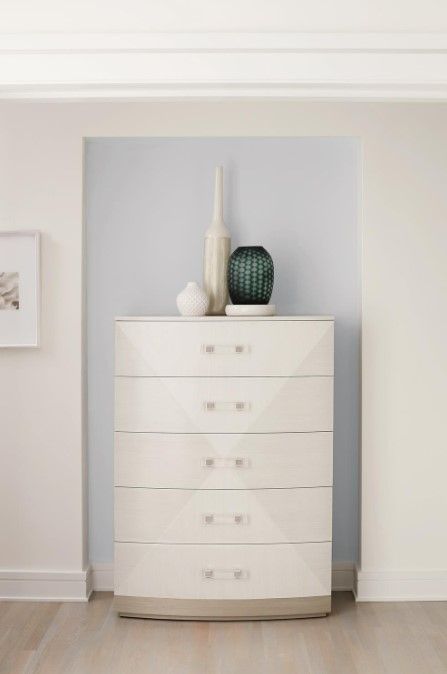 Bernhardt Axiom Linear Gray/White Tall Chest-1
