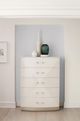 Bernhardt Axiom Linear Gray/White Tall Chest-1