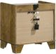 Coaster® Henderson 5-Piece Gray/Medium Oak Eastern King Upholstered Panel Bedroom Set -4