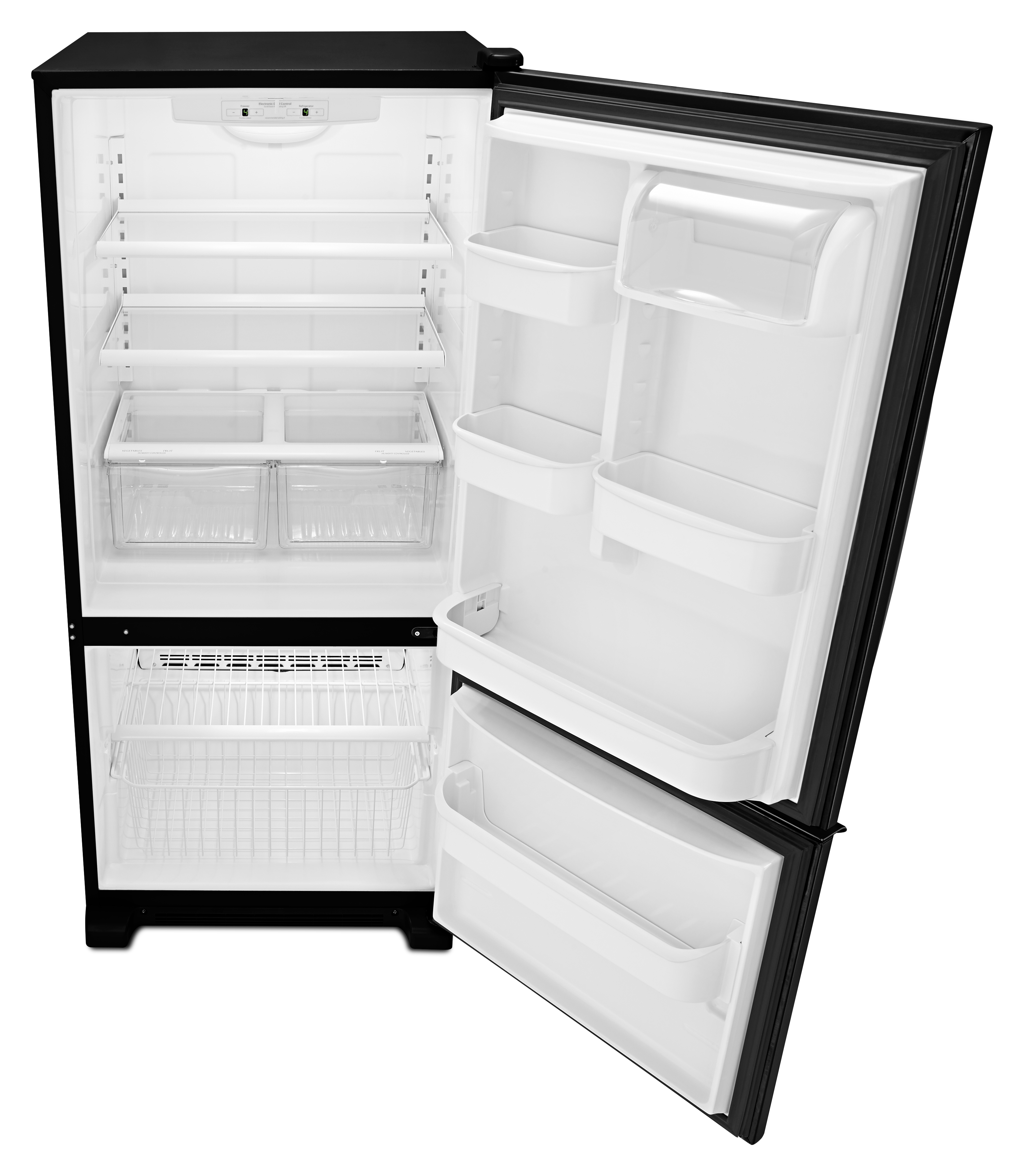 Amana® 18.7 Cu. Ft. Black Bottom Freezer Refrigerator