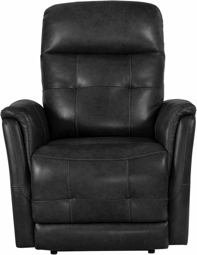 Coaster® Grey Upholstered Cushion Back Power^3 Recliner-0