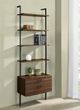 Coaster® Owens Walnut 2-Drawer Wall Shelves-1