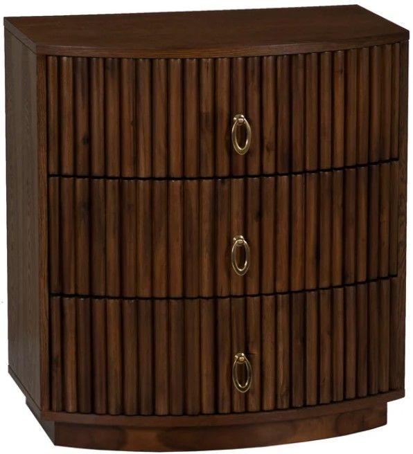 Powell® Ciarra Walnut 3-Drawer Nightstand-0
