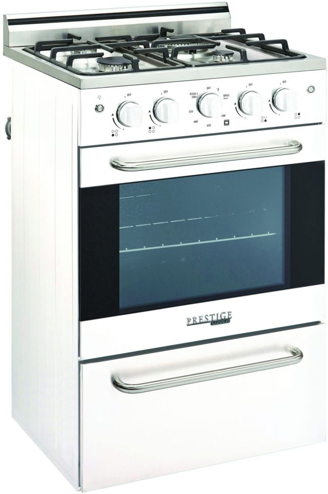 Unique® Appliances Prestige 20" White Freestanding Gas Range-3