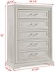 Crown Mark Alexandria Antique White Chest-2