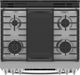 GE Profile™ 30" Fingerprint Resistant Stainless Steel Smart Slide-In Dual Fuel Natural Gas Range with No Preheat Air Fry and Convection-3