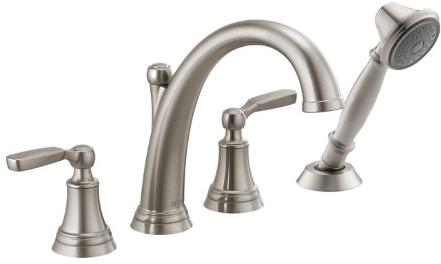Delta Woodhurst® Stainless Roman Tub with Handshower Trim-0