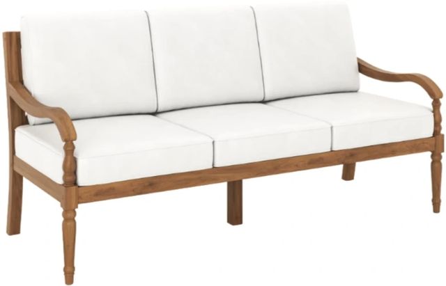New Classic® Home Furnishings Savannah White Linen Outdoor Sofa-0