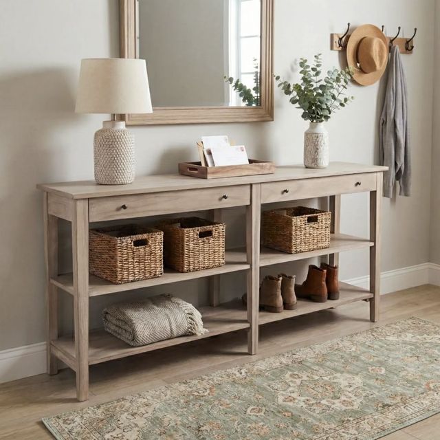 Sunny Designs™ Wheat Wide Console Table-1