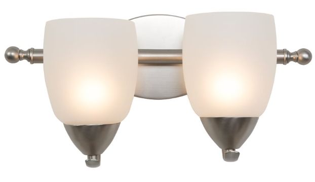 YHD Mirror Lake Brush Nickel 2-Light Vanity Lighting-2