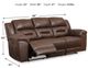 Signature Design by Ashley® Stoneland Chocolate Manual Reclining Sofa-3