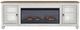 Legends Home Americana Brown/White 86" Fireplace Console-2