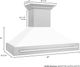 ZLINE 48" White Matte Wall Mounted Range Hood-5