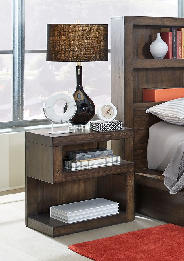 Aspenhome® Modern Loft Brownstone S-Shaped Nightstand-1