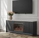 Signature Design by Ashley® Cadmori Black/White TV Stand with Electric Fireplace-1
