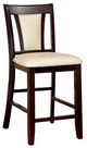 Furniture of America® Brent 2-Piece Dark Cherry/Ivory Counter Chair Set-0