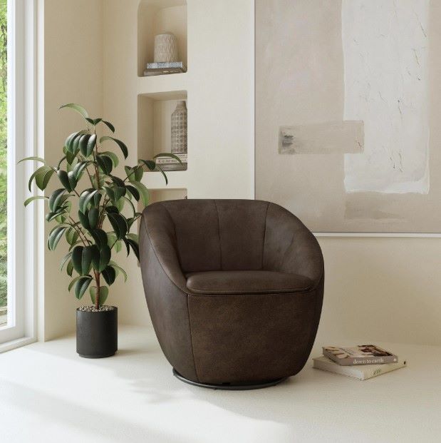 Flexsteel® Wade Milk Chocolate Swivel Chair-1