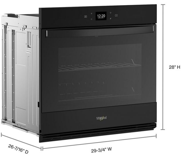 Whirlpool® 30" Black Single Electric Wall Oven-4