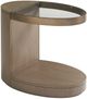Lexington Home Shadow Play Highball Clear Top End Table with Brown Base-0