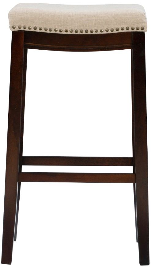 Linon Claridge Dark Walnut Bar Stool-2