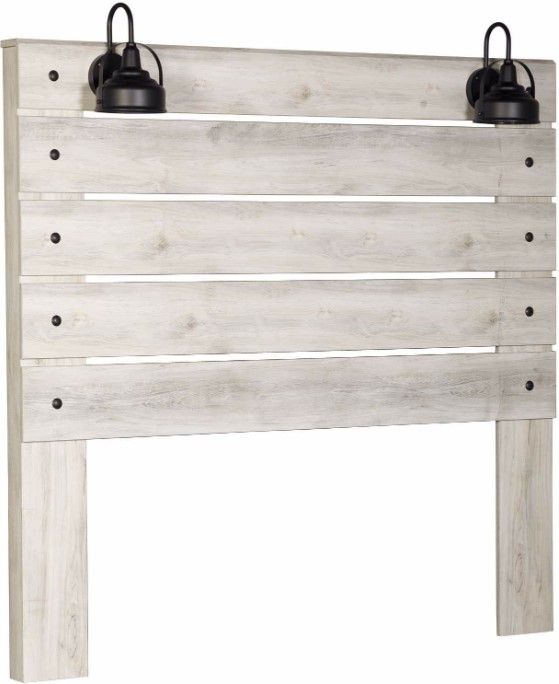 Signature Design by Ashley® Cambeck 3-Piece Whitewash Queen Panel Headboard Bed Set-1