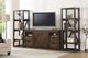 Flexsteel® Carpenter Black/Rustic Light Brown Side Pier-2