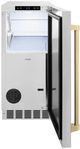 ZLINE Autograph Edition 15" Stainless Steel Touchstone Gourmet Ice Maker with Champagne Bronze Handle-3