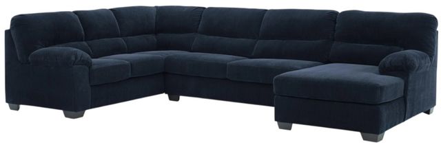 Signature Design by Ashley® SimpleJoy 3-Piece Navy Right-Arm Facing Sectional and Chaise-0