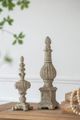 A & B Home Danna Weathered White Finial Accent-4