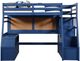ACME Furniture Jason II Navy Blue Twin Loft Bed with Storage-1