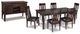 Signature Design by Ashley® Haddigan 8-Piece Dark Brown Dining Set-4