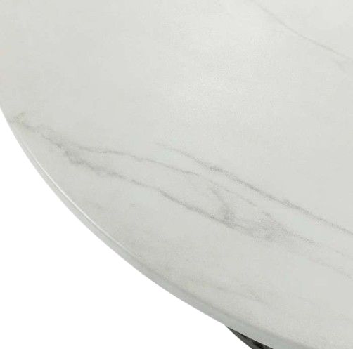 Classic Home Caspia White Concrete Outdoor Dining Table with Gray Base-4