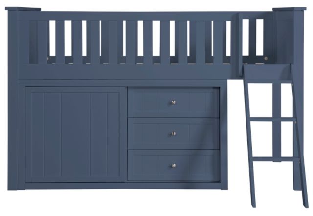 Homelegance® Nora Blue Twin Low Loft Bunk with Dresser-3