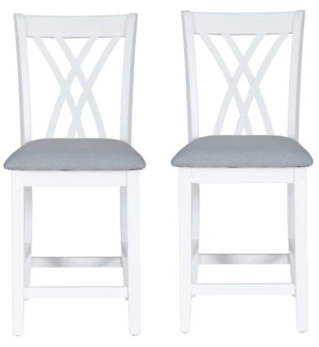 Powell® Starla 2-Piece White Counter Stool Set-3