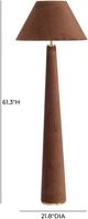 TOV Furniture Graham Chocolate Brown Velvet Floor Lamp-2