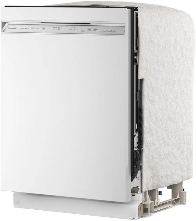 KitchenAid® 24" White Front Control Built-In Dishwasher with Third Level Utensil Rack and 30+ Total Wash Jets-4