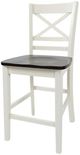 Jofran Inc. Asbury Park Autumn Brown/White X-Back Counter Stool-4