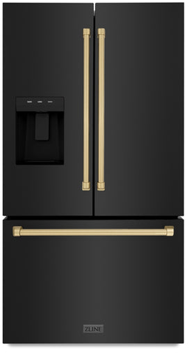 ZLINE Autograph Edition 36 in. 28.9 Cu. Ft. Black Stainless Steel
