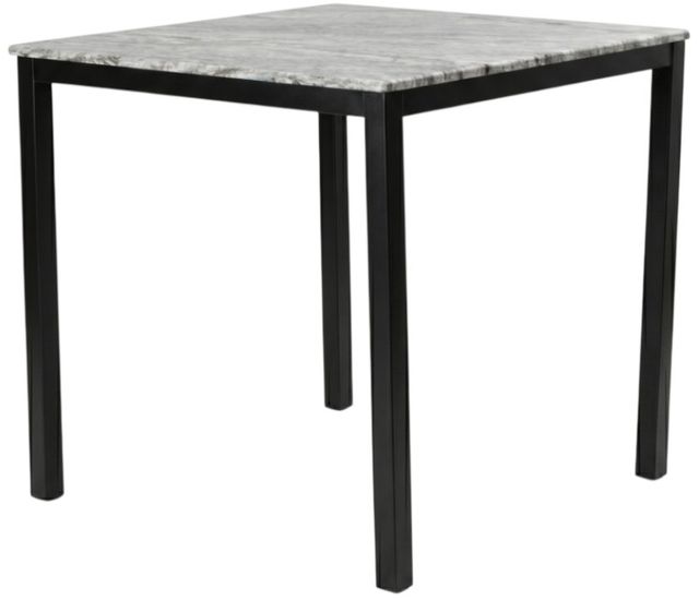 Cramco Julie 5-Piece Marble Top Pub Table with Black Base-3