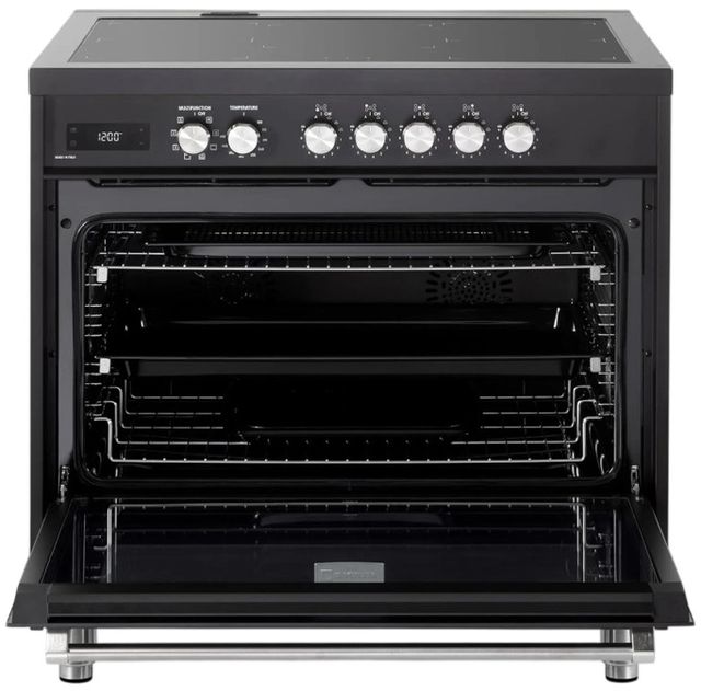 Verona® Ultima 36" Matte Black Pro Style Induction Range-1