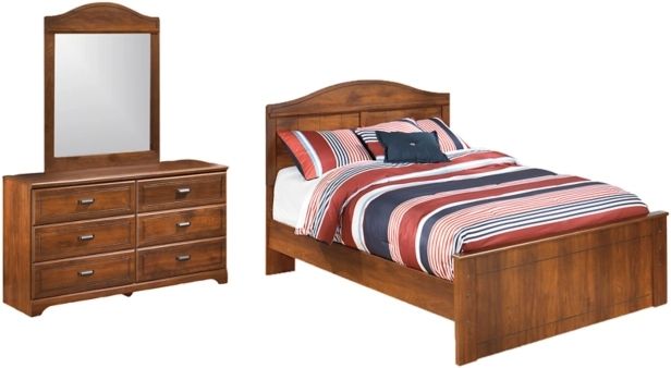 Signature Design by Ashley® Barchan 2-Piece Medium Brown Full Panel Bed Set-0