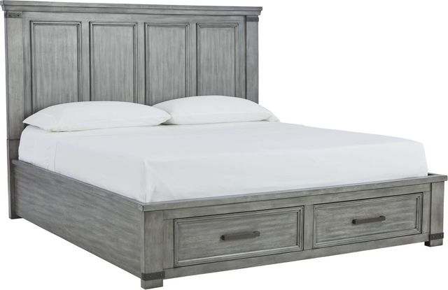 Signature Design by Ashley® Russelyn 2-Piece Gray King Storage Bed Set-1