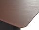 Armen Living Zoey Maroon Glass Dining Table with Black Base-5