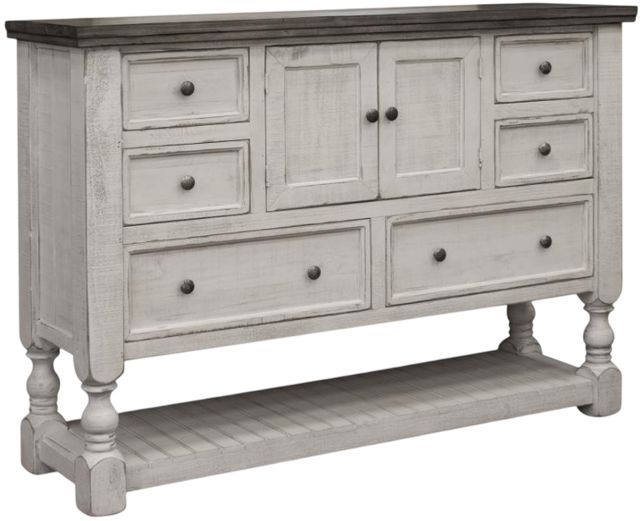 International Furniture Direct Stone Ivory Dresser-0